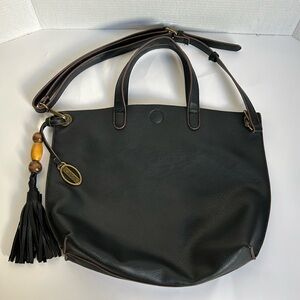 Carlos Santana tote, black with magnetic closure